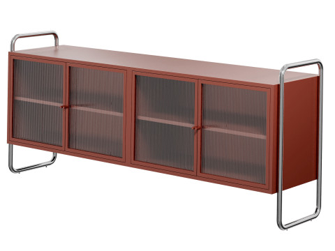Robyn Metal dresser with glass doors by Westwing 3D Model