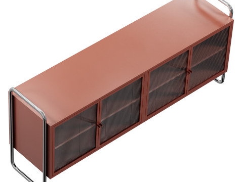 Robyn Metal dresser with glass doors by Westwing 3D Model