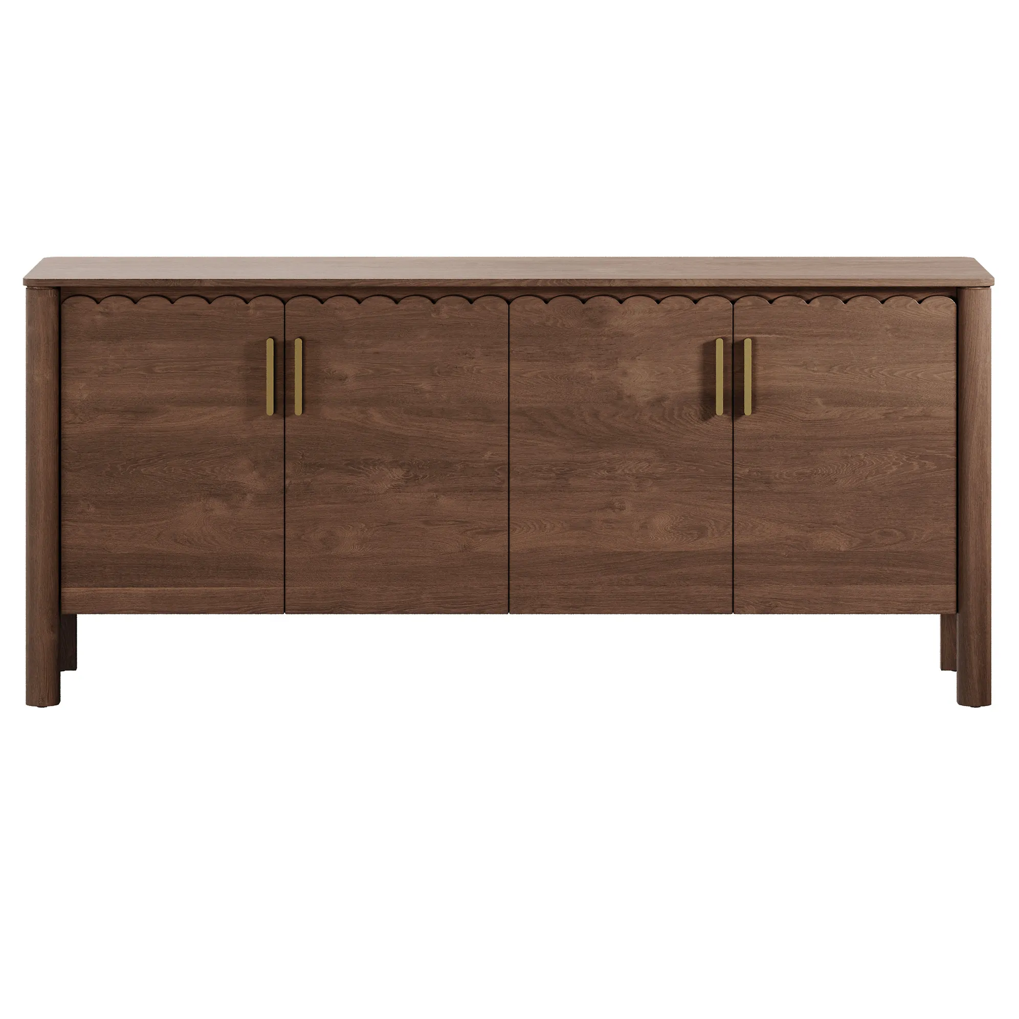 Barclay 4-Door Sideboard by West Elm 3D Model .c4d .max .obj .3ds .fbx .stl .blend 