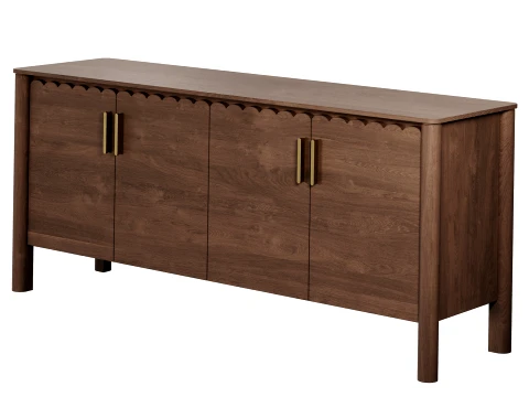 Barclay 4-Door Sideboard by West Elm 3D Model