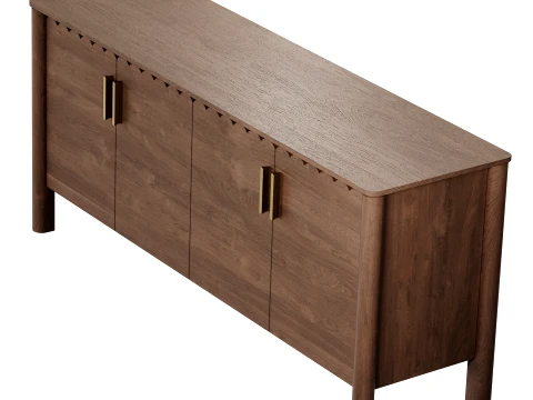 Barclay 4-Door Sideboard by West Elm 3D Model