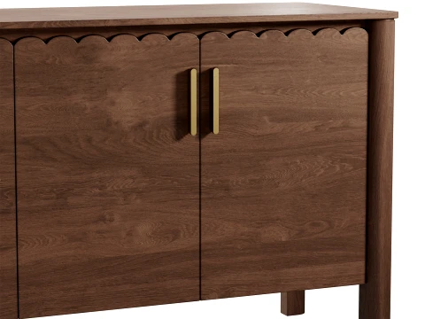 Barclay 4-Door Sideboard by West Elm 3D Model