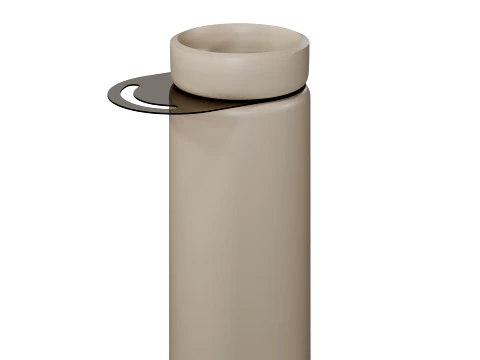 Lavabo Freestanding Rotondo Rona in Conglomerato con Porta Asciugamani in Vetro di Massi Modello 3D