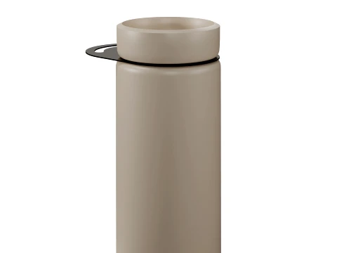 Lavabo Freestanding Rotondo Rona in Conglomerato con Porta Asciugamani in Vetro di Massi Modello 3D