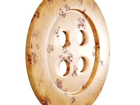 Emma Chamberlain Burled Button Wall Art by West Elm 3D Model