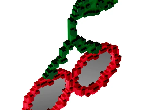 Pixel Mirror Cherries by Seletti 3D Model