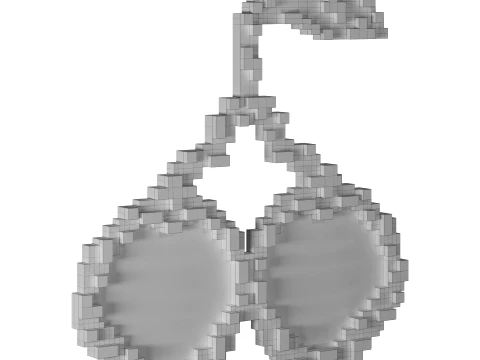 Pixel Mirror Cherries by Seletti 3D Model