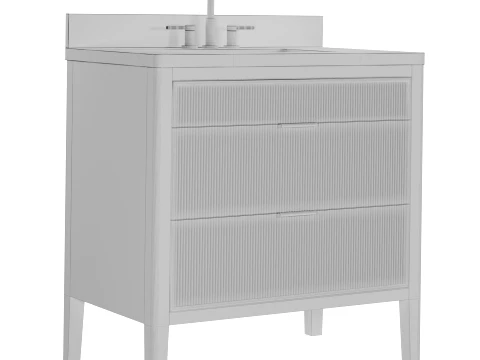 Modern Luxury Freestanding Bathroom Vanity 36 in 3D Model
