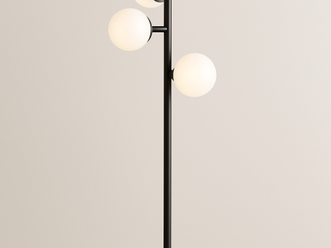 Modern Floor Lamp with Globe Lights 3D Модель