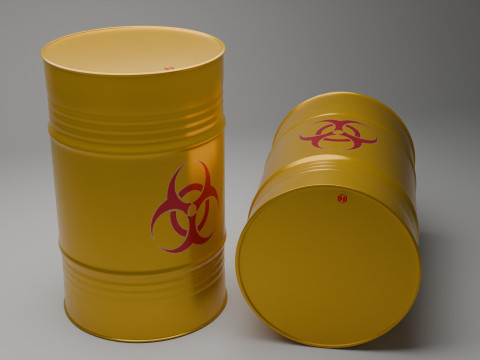 3d metal barrels 3D मॉडल
