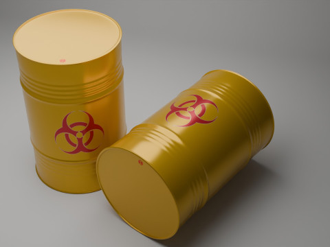 3d metal barrels 3Dモデル