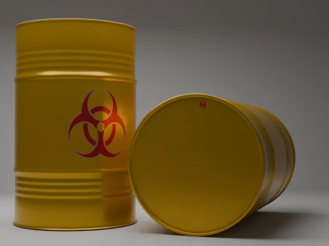 3d metal barrels 3D Model
