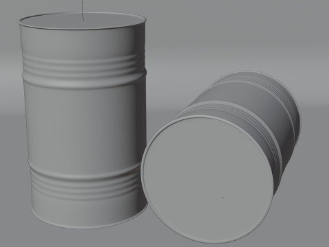 3d metal barrels 3Dモデル