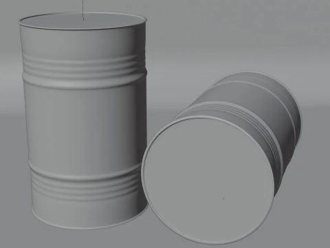 3d metal barrels 3D Model