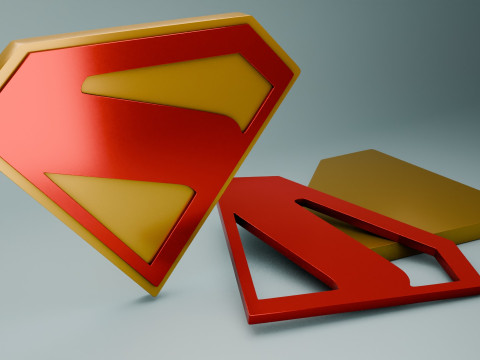Superman 3D Logo Model 3D