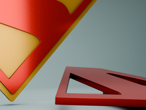 Superman 3D Logo Model 3D