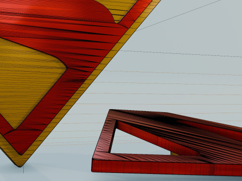 Superman 3D Logo Model 3D