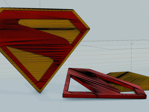 Superman 3D Logo Model 3D