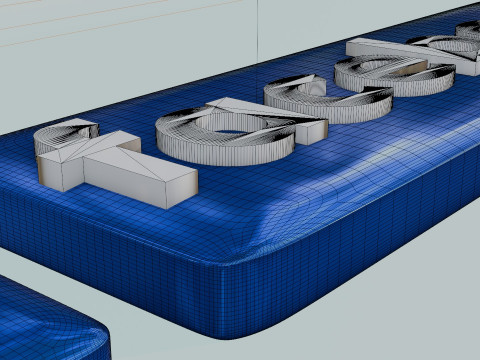 3D Facebook logo 3Dモデル
