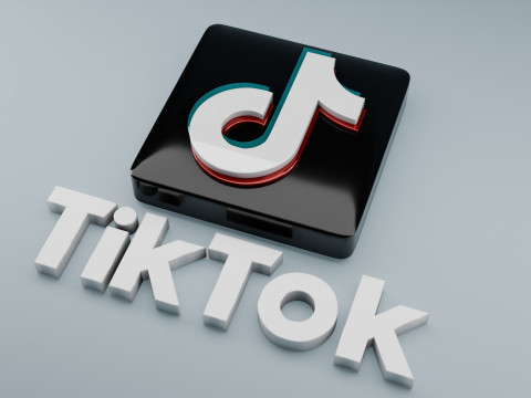 TikTok 3D logo Modelo 3D