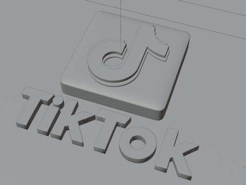 TikTok 3D logo 3D मॉडल