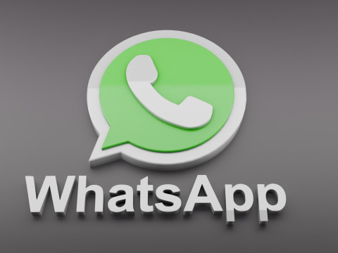 WhatsApp 3D logo Modelo 3D
