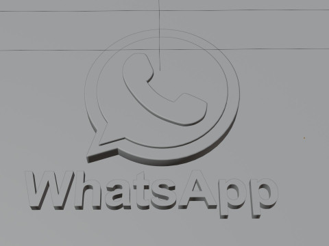 WhatsApp 3D logo Modelo 3D