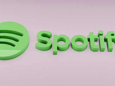 Spotify 3D logo 3D Model