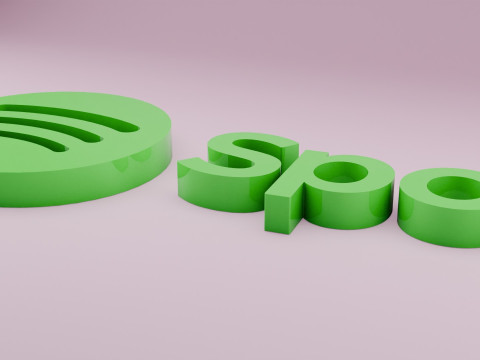 Spotify 3D logo 3D 模型
