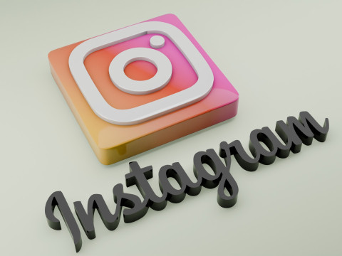 3D Instagram logo 3D Model
