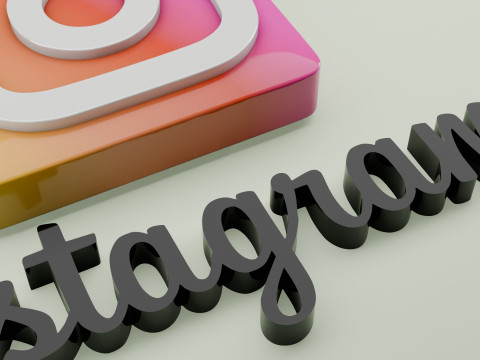 3D Instagram logo 3Dモデル