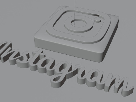 3D Instagram logo 3Dモデル