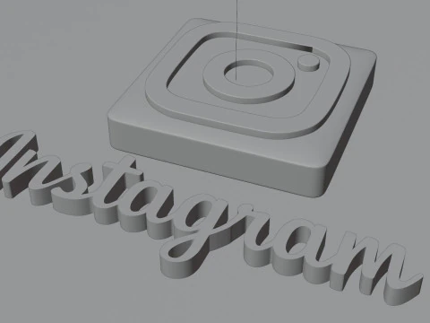 3D Instagram logo 3D Model