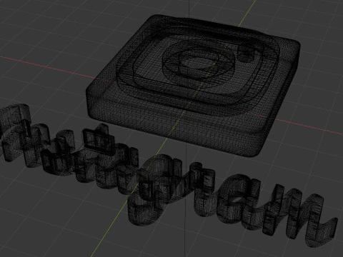 3D Instagram logo 3D Model