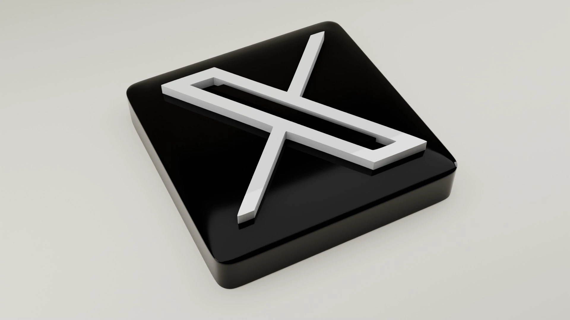 X 3D logo 3D Model .c4d .max .obj .3ds .fbx .stl .blend 