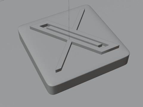 X 3D logo Modello 3D