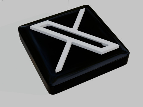 X 3D logo Modello 3D
