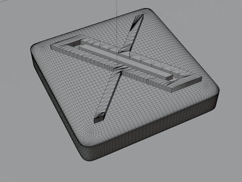 X 3D logo Modello 3D
