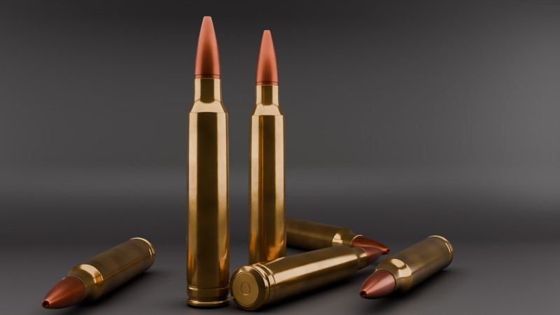 3D 7mm Bullet Model Modelo 3D .c4d .max .obj .3ds .fbx .stl .blend