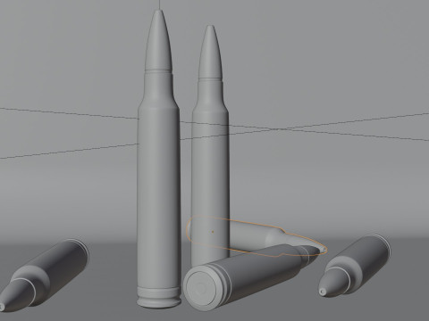 3D 7mm Bullet Model Modelo 3D