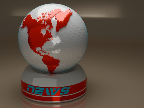 World for news in 3D 3D-Modell