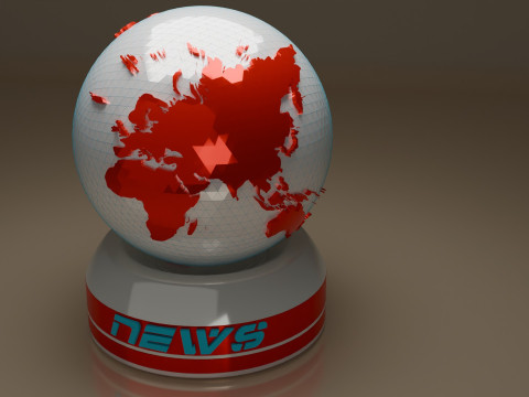 World for news in 3D 3D 模型