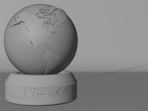 World for news in 3D 3D 模型