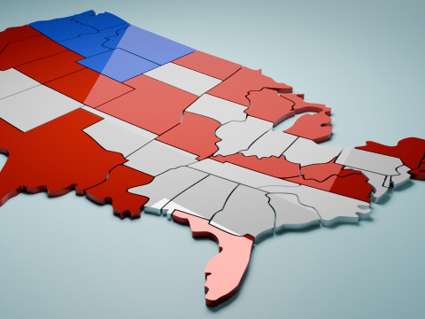 United states map 3D 3D मॉडल