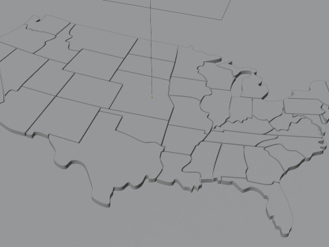 United states map 3D 3D मॉडल