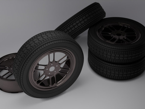 3D Tire with Rim 3Dモデル