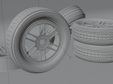 3D Tire with Rim 3Dモデル