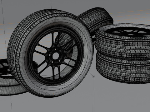 3D Tire with Rim 3Dモデル
