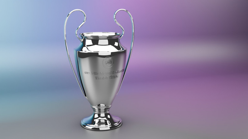 3D UEFA Champions League Cup 3D Model .c4d .max .obj .3ds .fbx .stl .blend