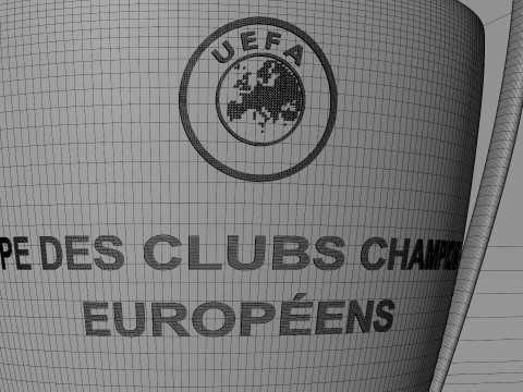 3D UEFA Champions League Cup 3D Model